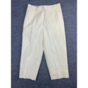 Como Sport Golf Pants Women's 2 Yellow Cropped Made in Italy Cotton Blend